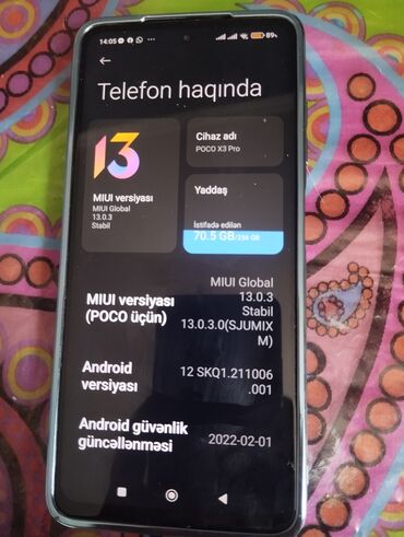 tecno spark 5 pro qiymeti: Poco X3 Pro, 256 GB, Barmaq izi