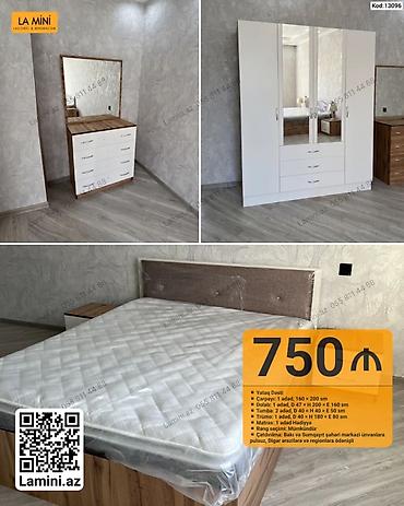 Ev üçün mebel: Yataq Dəsti – Kod: 13096 Müasir və minimalist dizaynlı komplekt: - — 1
