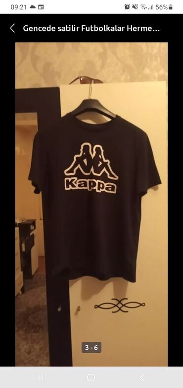 Мужская одежда: Футболка Kappa, L (EU 40), цвет - Черный