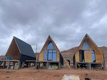 Строительство под ключ: A‑образный дом (A-frame) на свайно-столбчатом основании - — 6