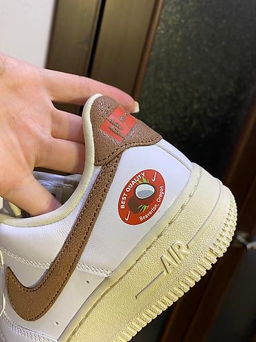 36: Кроссовки, 36.5, Nike, Новый, цвет - Бежевый, Самовывоз — 4