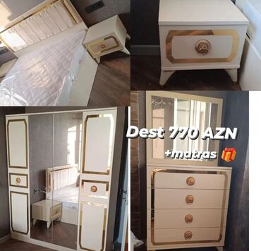 Uşaq və gənc otağı üçün dəstlər: 2 təknəfərlik çarpayı, Dolab, Tumba, 2 tumba, Azərbaycan, Yeni