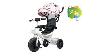 Kolica za bebe: Tricikl "Playtime" sareni - 6000 Opis: - Meko sedište, - Točkovi od
