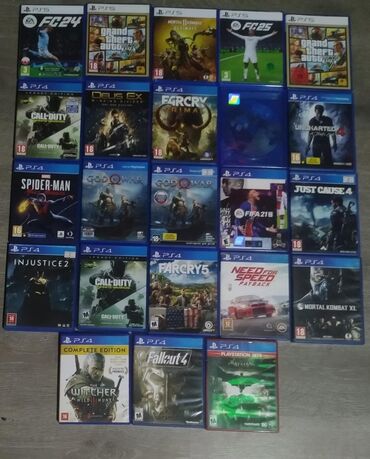 ps5 çanta: The Witcher 3 30 Azn Spiderman 35 Azn Uncharted 30 azn Gta 5 (ps5