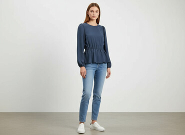 bluzki z dużym dekoltem plus size: ONLY, Жіноча блуза, розмір M
