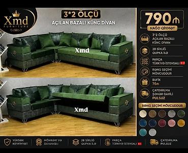 Divanlar: Xmd Furniture künc divan – açılan, bazalı model - Ölçü: 3×2 - Açılan — 1