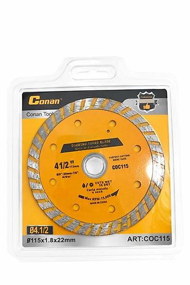 Kəsici disklər: Kəsici disk Conan Turbo 115 Xüsusiyyətlər Brend: Conan Tip: Kəsmə — 1