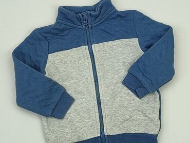 sweterek niebieski: Sweatshirt, Lupilu, 9-12 months, condition - Good
