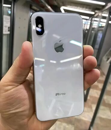 ayfon 50: IPhone X, 256 GB, White Titanium, Qırıq, Simsiz şarj, Face ID