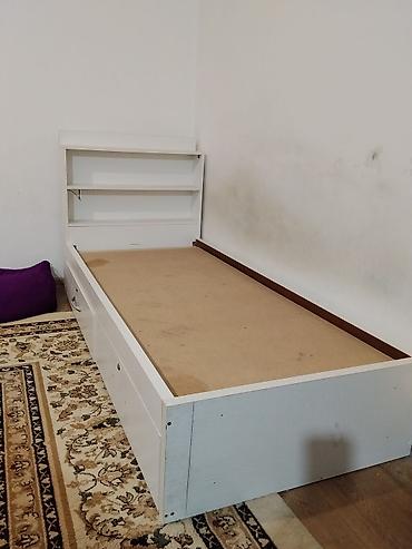 полк: Односпальная кровать с встроенным изголовьем-стеллажом и выдвижными — 3