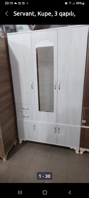 Dolablar: Yeni, Açılan, 3 qapılı Düz dolab, Dolab-asılqan, Azərbaycan — 24