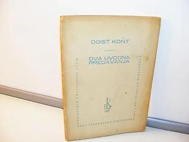 posta trstenik: Dva uvodna predavanja Ogist KontKULTURA Beograd 1962. mala filozofska — 1