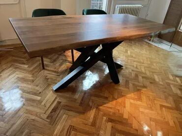 Stolovi: Trpezarijski sto orah hrast Stol je izrađen od drvenih ploča hrasta — 9