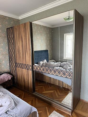 qoz: Güzgülü sürgülü qapılı şkaf - Material: ağac teksturalı laminat/LDSP — 1