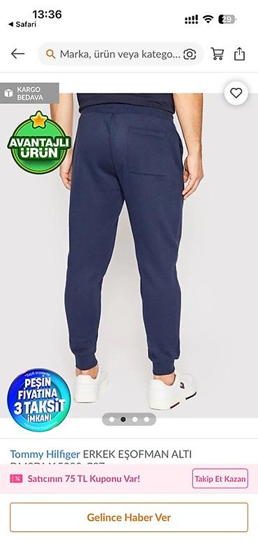 bos salvar: İdman Şalvar, Tommy Hilfiger, L, rəng - Göy — 6