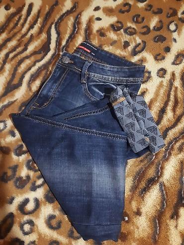 armani: Мужские джинсы Emporio Armani - Цвет: тёмно‑синий индиго с легким — 1