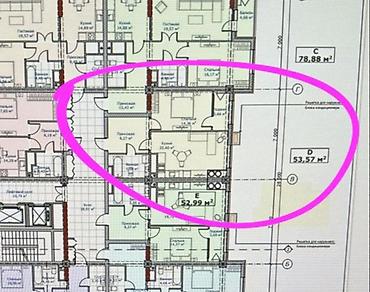 Продажа квартир: 2 комнаты, 54 м², БГУ Элитка, 4 этаж, ПСО (под самоотделку) — 7