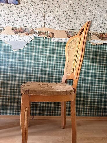 Швейные стулья: Стул для кухни, Б/у, Дерево, цвет - Коричневый — 1