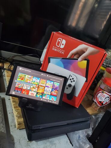 Nintendo: Новый!!! Чипованный(прошитый) Nintendo Switch Oled 64gb+256gb Куплен