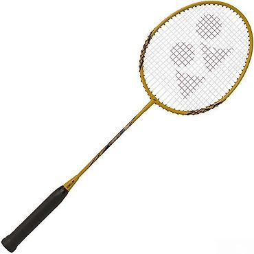 badminton: Badminton raketkasıTəsvir ; Badminton raketkası, badminton oyununda — 1