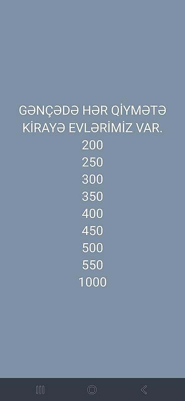 500: Gəncədə kirayə evlər - Şəhərin müxtəlif ərazilərində fərqli planlı — 1