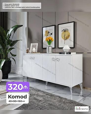 Ev və bağ: Komod – 40×90×160 sm - Material: 18 mm laminat - Rəng seçimi — 1