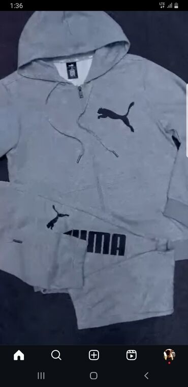 костюм puma: Мужской спортивный костюм, 4XL (EU 48), Puma, Новый, цвет - Серый, Самовывоз