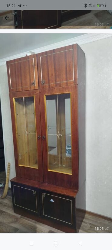 спальный гарнитур фирмы: Зал үчүн гарнитур, ДСП, түсү - Күрөң