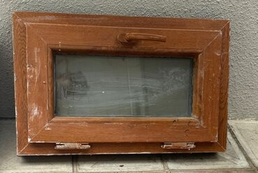 Barmaqlıqlar: İşlənmiş Tək qat şüşə paketi Plastik pəncərə, Еni: 43 sm, Uzunluğu: 68 sm