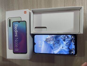 телефон redmi 9a: Xiaomi, Redmi Note 8, Б/у, 64 ГБ, цвет - Черный, 2 SIM