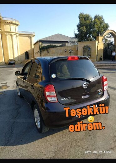 göyçay maşın bazarı: Nissan March: 0.1 l | 2012 il