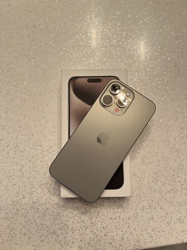iphone 14 pro max dubai qiymeti: IPhone 15 Pro Max, 256 GB, Gümüşü, Face ID