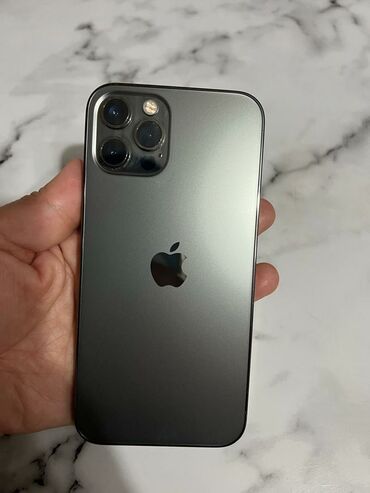 айфон 12 ош: IPhone 12 Pro, Б/у, 256 ГБ, Space Gray, Кабель, 90 %