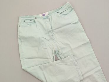 Spodnie 3/4 XL (EU 42), stan - Bardzo dobry, wzór - Jednolity kolor, kolor - Turkusowy