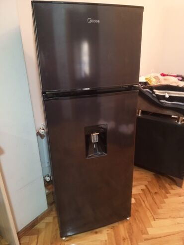 Duxovkalar: 2 qapılı Midea Soyuducu Satılır, rəng - Qara, Dispenserli