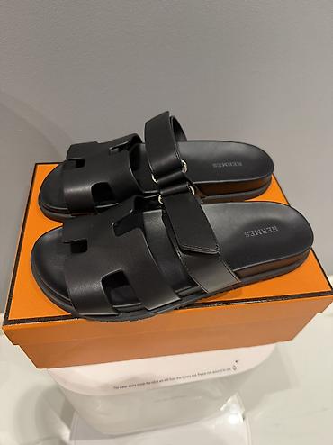 herfli sepler: Hermès kişi slayd sandal 1:1 kopiya, temiz deri Yenidir, olcu uygun — 5
