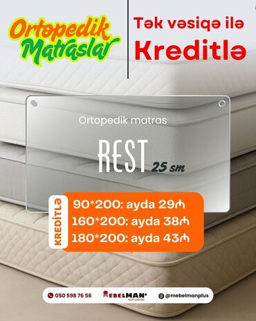 Matraslar: Yeni, Ortopedik matras, İki nəfərlik — 6