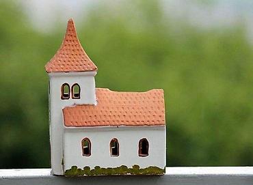 Figure: CHURCH vintage England Ceramic. Ručno slikano. Prelepa stara engeska — 6