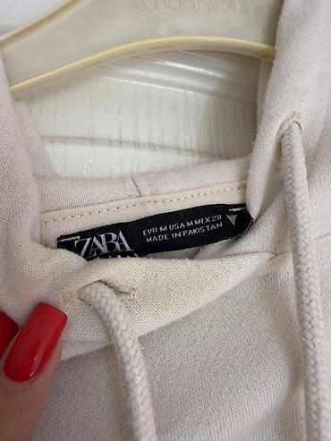 half zip dzemper: ZARA ženska dukserica s kapuljačom - Model: kratka (cropped) — 2