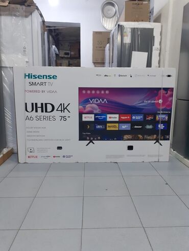 rover 75: Hisense 75A6G 
Ölçü- 191sm
Ekran icazəsi 4k
1 il rəsmi zəmanət