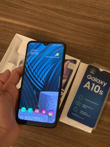 Samsung: Samsung Galaxy A10s, 32 GB, rəng - Göy, Barmaq izi, Face ID