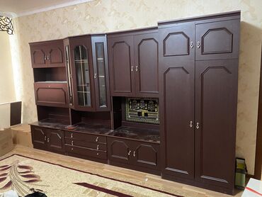 Гарнитуры для зала: Гарнитур для зала, Б/у, Журнальный стол, Стул, Шкаф, Дерево, Самовывоз, Платная доставка — 2