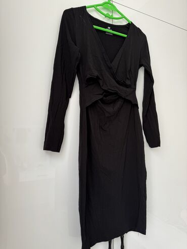 платья черное: Повседневное платье, Осень-весна, M (EU 38)