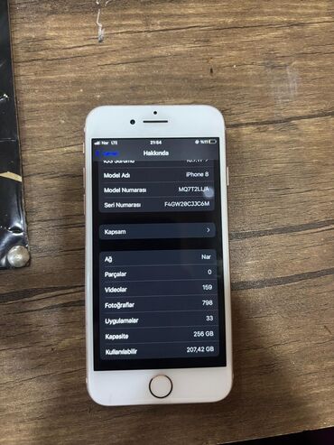 iphone xs max qiymet: IPhone 8, 256 GB, Ağ