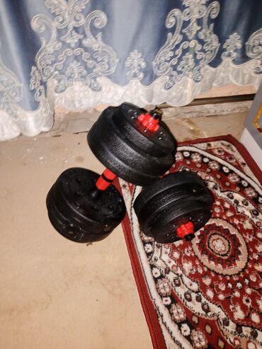 интернет магазин спортивной одежды бишкек: Разборные гантели с наборными блинами - Комплект: 2 гантели. -