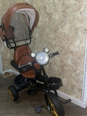 velosiped boyuk: Uşaq üçtəkərli velosipedi – KANGBEIQI - Rəng: qara karkas, qızılı — 2