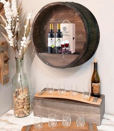 Mebellərin yığılması: Dekorativ yumru dolab-çəllək, sifarişlə hazırlanması. Restoran bar — 16