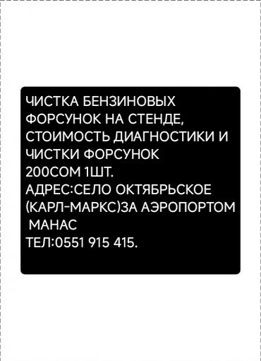 чистка форсунок в бишкеке: Промывка, чистка систем автомобиля, без выезда