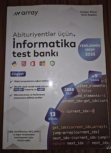 Array – “Abituriyentlər üçün İnformatika test bankı” (Yenilənmiş nəşr