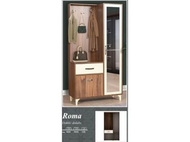 фабричная мебель: Новый, 1 дверь, Распашной, Прямой шкаф, Турция